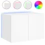 Wandmontierter TV-Schrank mit LED-Leuchten weiß 60x35x41 cm von , TV-Möbel - Ref: Foro24-837302, Preis: 45,44 €, Rabatt: %