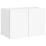 Wall TV cabinet with LED lights white 60x35x41 cm by , TV Furniture - Ref: Foro24-837302, Price: 45,44 €, Discount: %