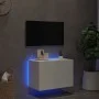 Wall TV cabinet with LED lights white 60x35x41 cm by , TV Furniture - Ref: Foro24-837302, Price: 45,44 €, Discount: %