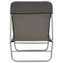 Folding sun loungers 2 units steel and gray fabric by vidaXL, Loungers - Ref: Foro24-44302, Price: 84,71 €, Discount: %