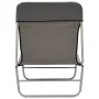Folding sun loungers 2 units steel and gray fabric by vidaXL, Loungers - Ref: Foro24-44302, Price: 87,71 €, Discount: %