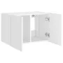 Wandmontierter TV-Schrank mit LED-Leuchten weiß 60x35x41 cm von , TV-Möbel - Ref: Foro24-837302, Preis: 45,44 €, Rabatt: %