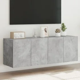 TV-Wandmöbel LED-Leuchten 2 Stück betongrau 60x35x41 cm von , TV-Möbel - Ref: Foro24-837309, Preis: 88,57 €, Rabatt: %