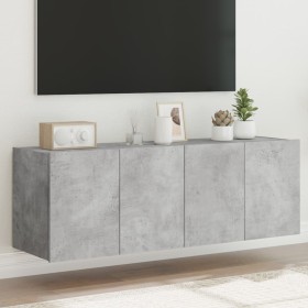 TV-Wandmöbel LED-Leuchten 2 Stück betongrau 60x35x41 cm von , TV-Möbel - Ref: Foro24-837309, Preis: 89,65 €, Rabatt: %