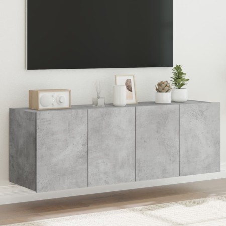 TV-Wandmöbel LED-Leuchten 2 Stück betongrau 60x35x41 cm von , TV-Möbel - Ref: Foro24-837309, Preis: 89,65 €, Rabatt: %