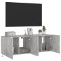 TV-Wandmöbel LED-Leuchten 2 Stück betongrau 60x35x41 cm von , TV-Möbel - Ref: Foro24-837309, Preis: 89,65 €, Rabatt: %