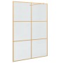 Pared de Ducha Walk-in Dorado 140 x 195 cm vidrio templado en Paredes y mamparas de ducha | Comprar online en Foro24