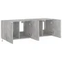TV wall furniture LED lights 2 pcs concrete gray 60x35x41 cm by , TV Furniture - Ref: Foro24-837309, Price: 88,57 €, Discount: %