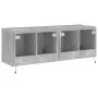 TV wall furniture LED lights 2 pcs concrete gray 60x35x41 cm by , TV Furniture - Ref: Foro24-837309, Price: 88,57 €, Discount: %