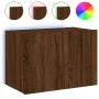 Mueble de TV de pared con luces LED marrón roble 60x35x41 cm de , Muebles TV - Ref: Foro24-837314, Precio: 51,57 €, Descuento: %