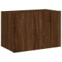 Mueble de TV de pared con luces LED marrón roble 60x35x41 cm de , Muebles TV - Ref: Foro24-837314, Precio: 51,57 €, Descuento: %