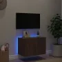 Mueble de TV de pared con luces LED marrón roble 60x35x41 cm de , Muebles TV - Ref: Foro24-837314, Precio: 51,57 €, Descuento: %