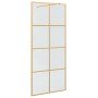 Pared de Ducha Walk-in Dorado 90 x 195 cm vidrio templado en Paredes y mamparas de ducha | Comprar online en Foro24