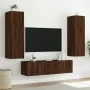 Mueble de TV de pared con luces LED marrón roble 60x35x41 cm de , Muebles TV - Ref: Foro24-837314, Precio: 51,57 €, Descuento: %