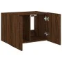 Mueble de TV de pared con luces LED marrón roble 60x35x41 cm de , Muebles TV - Ref: Foro24-837314, Precio: 51,57 €, Descuento: %