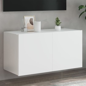 Mueble de TV de pared con luces LED blanco 80x35x41 cm de , Muebles TV - Ref: Foro24-837316, Precio: 68,62 €, Descuento: %