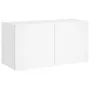 Mueble de TV de pared con luces LED blanco 80x35x41 cm de , Muebles TV - Ref: Foro24-837316, Precio: 65,03 €, Descuento: %