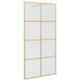 Pared de Ducha Walk-in Dorado 100 x 195 cm vidrio templado en Paredes y mamparas de ducha | Comprar online en Foro24