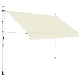 Manually operated retractable awning 300 cm cream by vidaXL, Awnings - Ref: Foro24-143696, Price: 86,67 €, Discount: %