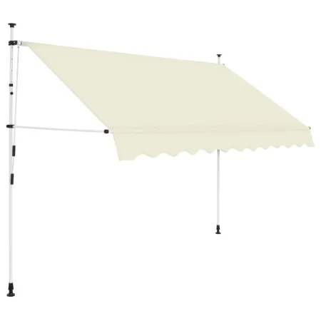 Manually operated retractable awning 300 cm cream by vidaXL, Awnings - Ref: Foro24-143696, Price: 86,67 €, Discount: %
