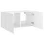 Mueble de TV de pared con luces LED blanco 80x35x41 cm de , Muebles TV - Ref: Foro24-837316, Precio: 65,03 €, Descuento: %