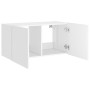 Wandmontierter TV-Schrank mit LED-Leuchten weiß 80x35x41 cm von , TV-Möbel - Ref: Foro24-837316, Preis: 68,62 €, Rabatt: %