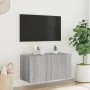 Wandmontierter TV-Schrank mit LED-Leuchten, Sonoma-Grau, 80 x 35 x 41 cm von , TV-Möbel - Ref: Foro24-837321, Preis: 59,31 €,...