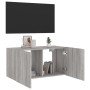 Wandmontierter TV-Schrank mit LED-Leuchten, Sonoma-Grau, 80 x 35 x 41 cm von , TV-Möbel - Ref: Foro24-837321, Preis: 60,06 €,...