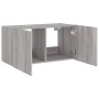 Wandmontierter TV-Schrank mit LED-Leuchten, Sonoma-Grau, 80 x 35 x 41 cm von , TV-Möbel - Ref: Foro24-837321, Preis: 60,06 €,...
