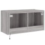 Wandmontierter TV-Schrank mit LED-Leuchten, Sonoma-Grau, 80 x 35 x 41 cm von , TV-Möbel - Ref: Foro24-837321, Preis: 60,06 €,...