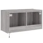 Wandmontierter TV-Schrank mit LED-Leuchten, Sonoma-Grau, 80 x 35 x 41 cm von , TV-Möbel - Ref: Foro24-837321, Preis: 59,31 €,...