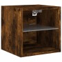 TV wall furniture with LED 7 pieces engineered wood smoked oak by , TV Furniture - Ref: Foro24-3216587, Price: 127,78 €, Disc...