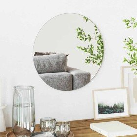 Espejo de pared Ø 40 cm vidrio templado en Espejos | Comprar online en Foro24
