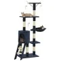 Katzenkratzbaum mit Sisalstamm 138 cm dunkelblau von vidaXL, Katzenmöbel - Ref: Foro24-170582, Preis: 75,94 €, Rabatt: %