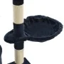 Katzenkratzbaum mit Sisalstamm 138 cm dunkelblau von vidaXL, Katzenmöbel - Ref: Foro24-170582, Preis: 75,94 €, Rabatt: %