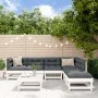 7-teiliges Gartenmöbel-Set massives Zirbenholz weiß von , Gartensets - Ref: Foro24-3186404, Preis: 371,17 €, Rabatt: %