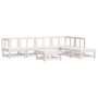 Juego de muebles de jardín 7 pzas madera maciza de pino blanco de , Conjuntos de jardín - Ref: Foro24-3186404, Precio: 376,03...