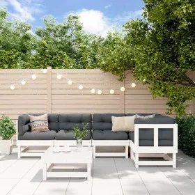 6-piece solid white pine wood garden furniture set by , Garden sets - Ref: Foro24-3186446, Price: 333,10 €, Discount: %