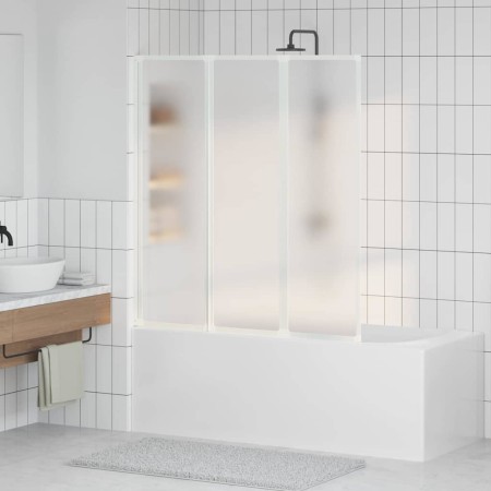 Mampara de baño Esmerilado 132 x 140 cm Aluminio & Panel de PP en Puertas de ducha | Comprar online en Foro24