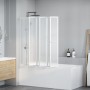 Mampara de baño Esmerilado 168 x 140 cm Aluminio & Panel de PP en Puertas de ducha | Comprar online en Foro24