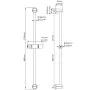 RIDDER Sliding shower bar Granada chrome 91170 by RIDDER, shower items - Ref: Foro24-421513, Price: 18,84 €, Discount: %