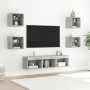 Wand-TV-Möbel mit LED 7 Stk. Holzwerkstoff betongrau von , TV-Möbel - Ref: Foro24-3216586, Preis: 128,82 €, Rabatt: %