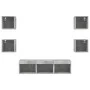 Wand-TV-Möbel mit LED 7 Stk. Holzwerkstoff betongrau von , TV-Möbel - Ref: Foro24-3216586, Preis: 126,25 €, Rabatt: %