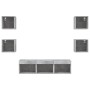 Wand-TV-Möbel mit LED 7 Stk. Holzwerkstoff betongrau von , TV-Möbel - Ref: Foro24-3216586, Preis: 128,82 €, Rabatt: %