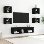Wand-TV-Möbel mit LED 7 Stk. Holzwerkstoff schwarz von , TV-Möbel - Ref: Foro24-3216584, Preis: 137,32 €, Rabatt: %
