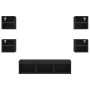 Wand-TV-Möbel mit LED 7 Stk. Holzwerkstoff schwarz von , TV-Möbel - Ref: Foro24-3216584, Preis: 137,32 €, Rabatt: %