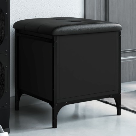 Aufbewahrungsbank aus Holzwerkstoff schwarz 42x42x45 cm von , Bänke für Hallen und Lager - Ref: Foro24-835132, Preis: 54,93 €...