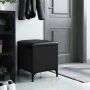 Engineered wood storage bench in black, 42x42x45 cm by , Benches for halls and storage - Ref: Foro24-835132, Price: 54,28 €, ...