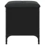Engineered wood storage bench in black, 42x42x45 cm by , Benches for halls and storage - Ref: Foro24-835132, Price: 54,28 €, ...