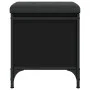 Engineered wood storage bench in black, 42x42x45 cm by , Benches for halls and storage - Ref: Foro24-835132, Price: 54,28 €, ...